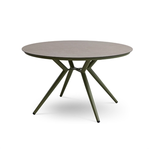 Kalong rundt havebord - Olive / Taupe - Mål: Ø126 cm.